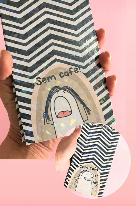 Bloco de anotações -Com café/sem café