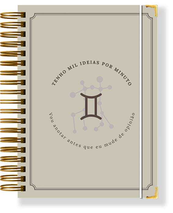 Planner Permanente Modular - Coleção signos GÊMEOS