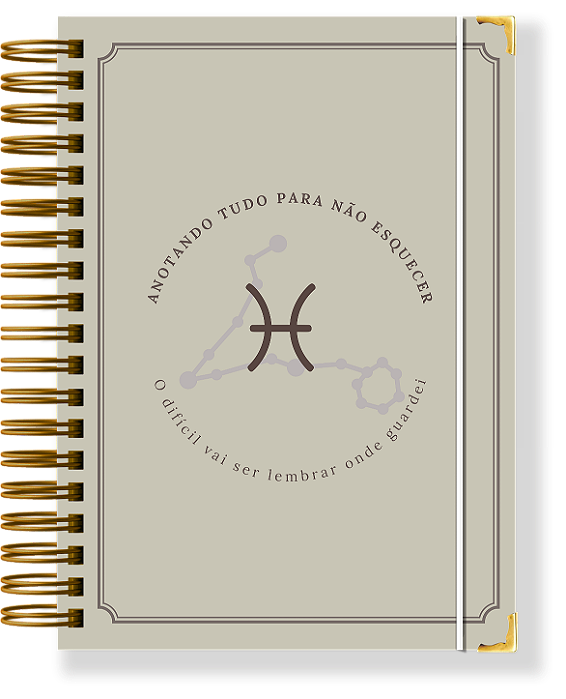Planner Permanente Modular - Coleção signos PEIXES