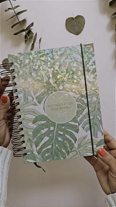 Capa Monstera Planner 2027 datado