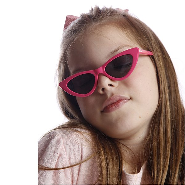 ÓCULOS de SOL - CAT 20 PINK - Armação Gatinho de Silicone com Lentes Polarizadas