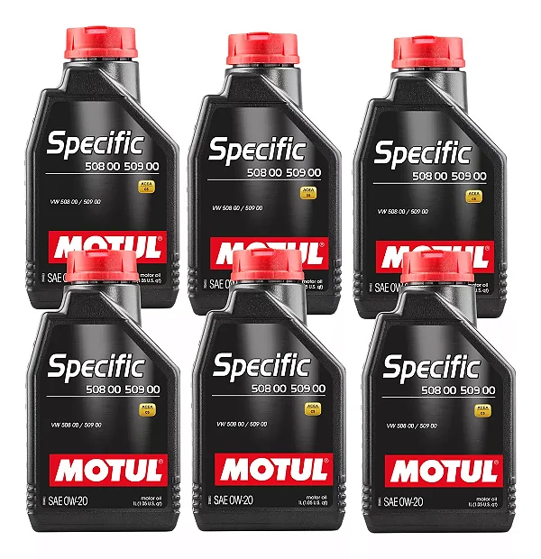 KIT 6L OLEO MOTOR MOTUL 0W 20 508 509 AUDI 2020 EM DIANTE