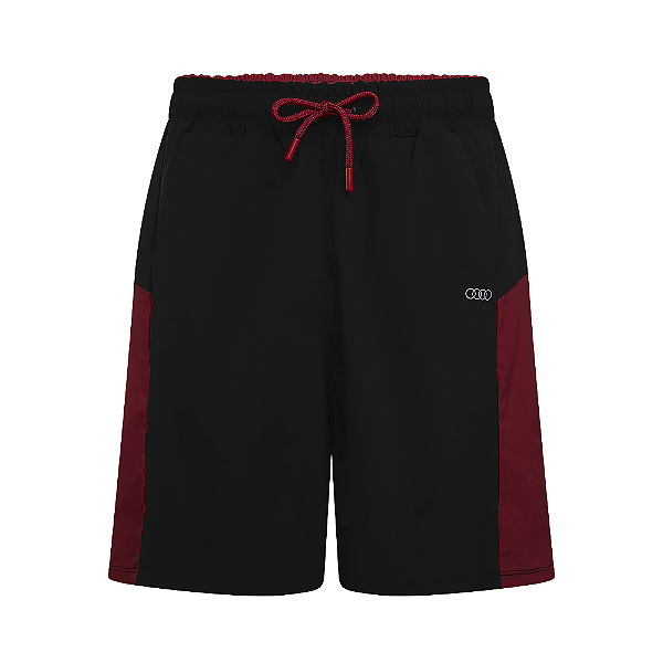 Bermuda Fitness Masculina Audi Preto/Vermelho