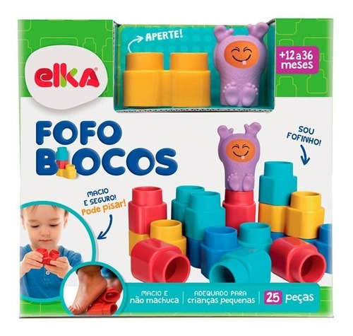 FOFO BLOCOS 15 PEÇAS GALINHA PINTADINHA MINI