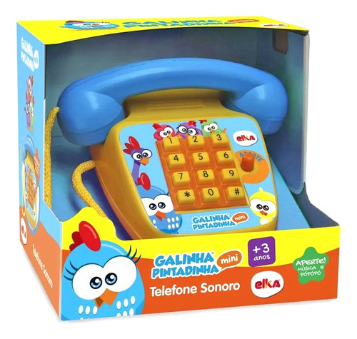 TELEFONE SONORO GALINHA PINTADINHA MINI