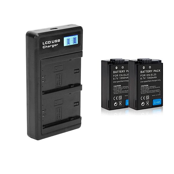 2x Bateria + Carregador EN-El25 Nikon Z50 Z30 ZFC Mamen