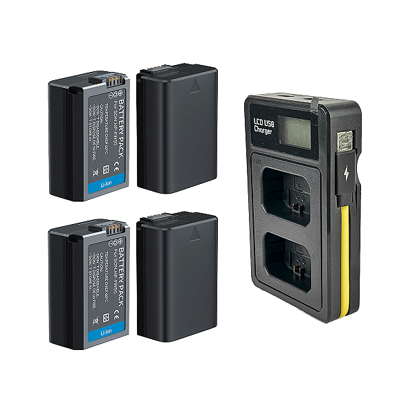 4x Bateria + Carregador NP-FW50 Sony A7S A7S2 ZV-E10 - Mamen