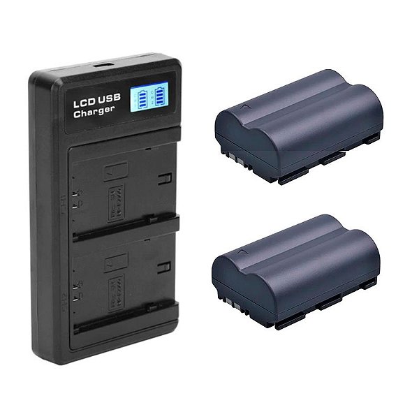 Kit 2 Bateria + Carregador BP-511 Canon 5D 40D 50D 30D Mamen