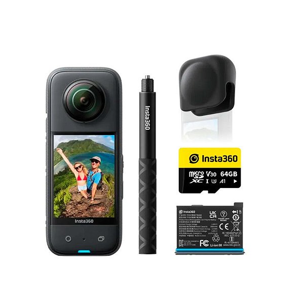 Câmera de Ação 360° Insta360 X3 Premium Bundle