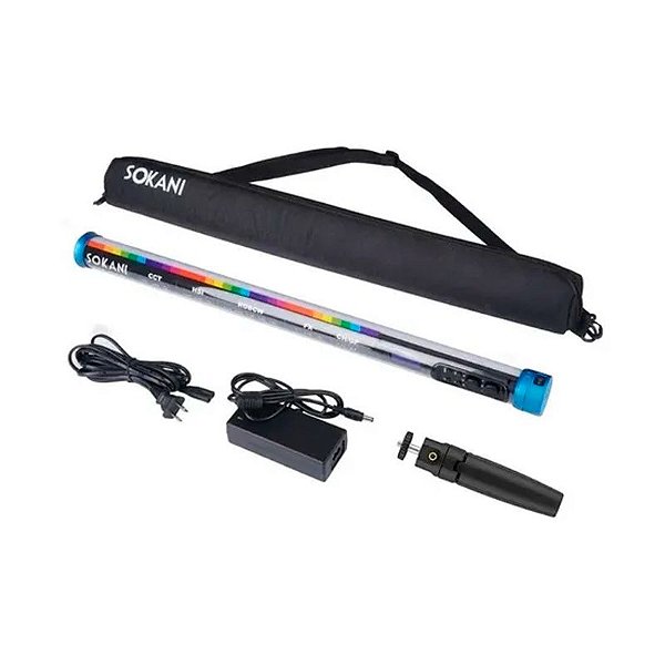 Bastão De Led Rgb Sokani X25 - Profissional Forte Tubo Led