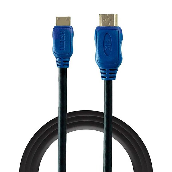 Cabo HDMI 2.0 4K HDR 19p para Mini HDMI - 5 metros (PIX)