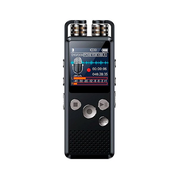 Gravador De Áudio Digital 16gb - Gravador De Voz Wav E Mp3