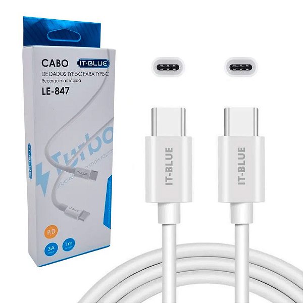 Cabo de dados USB C Para USB C - PD 2 Metros