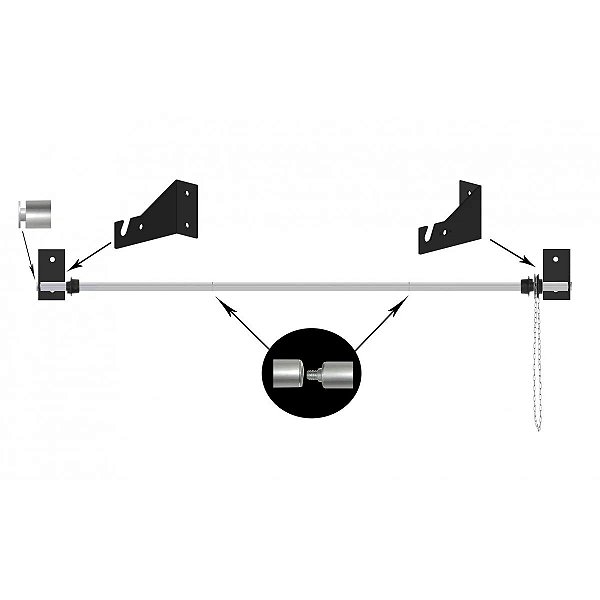 Kit Suporte Para Fundo Fotográfico - Rolo De Parede Teto 3m