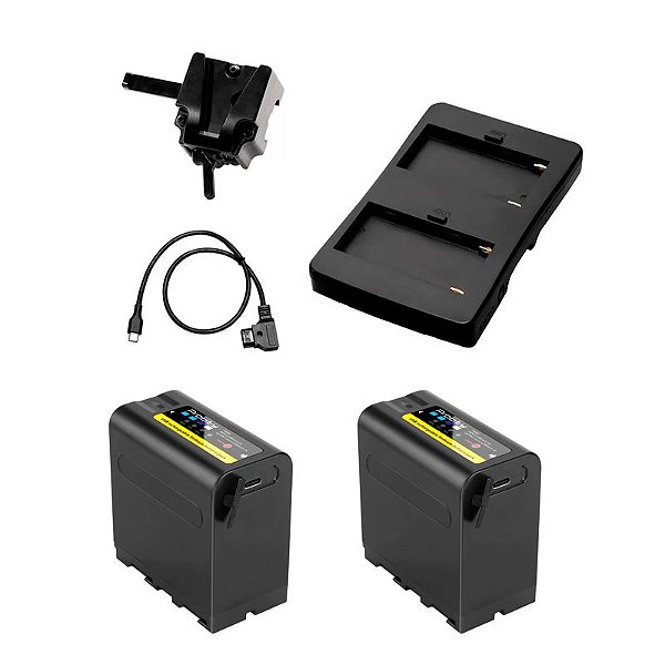 Adaptador de bateria Para Colbor CL60 + 2 Baterias NP-F990t