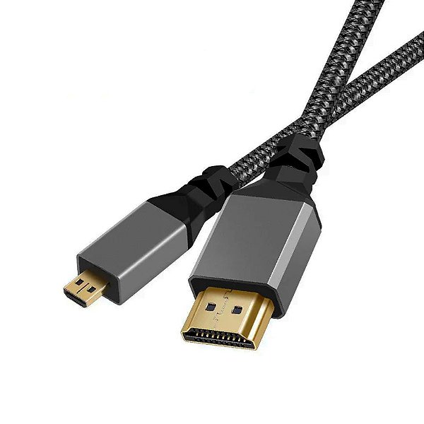 Cabo HDMI x Micro HDMI 3 Metros 4K de Alta Qualidade