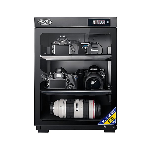 Desumidificador Dry Box Câmera e Lente Armário 50L com LED
