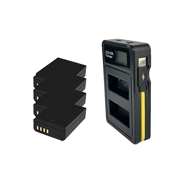 Kit 4 Bateria Mamen Lp-e10 + Carregador T3 T5 T6 T7