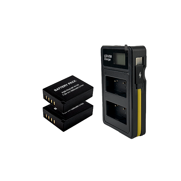 2x Bateria Np-w126 + Carregador Fujifilm X-t3 X-t2 X-t10