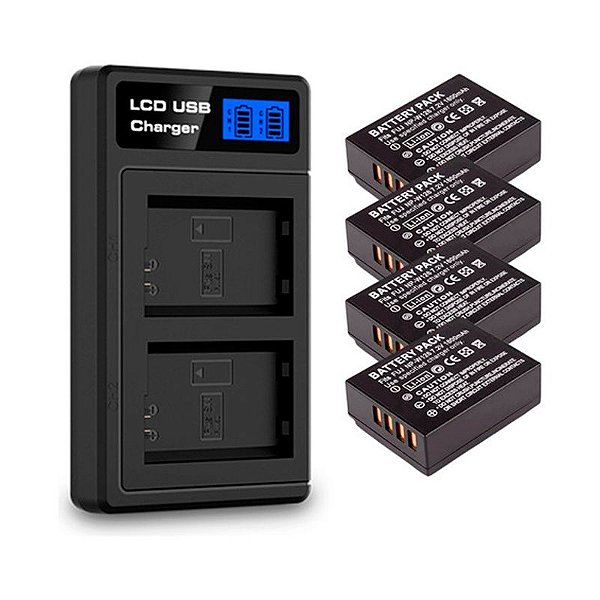 4x Bateria Np-w126 + Carregador Fujifilm X-t3 X-t2 X-t10