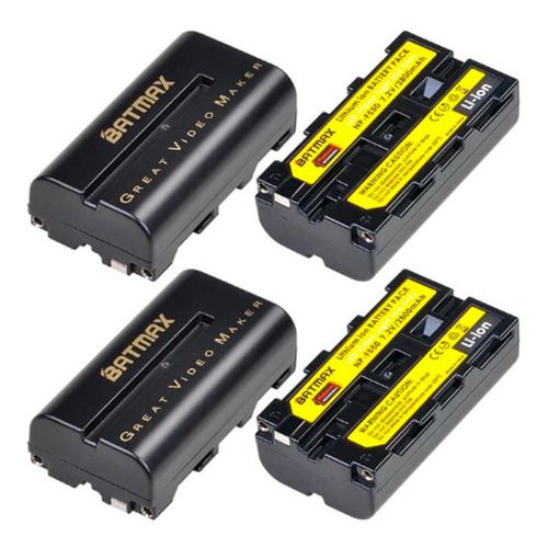 Kit 4 Bat Np-f550 F570 Batmax 2800mah Para Monitor Led
