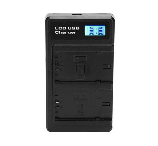 Carregador Duplo Mamen USB Para Bateria NP-f970 F550 F960