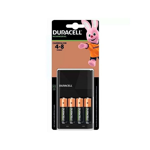 Carregador De Pilhas Recarregáveis Duracell Aa/aaa Com 4 AA