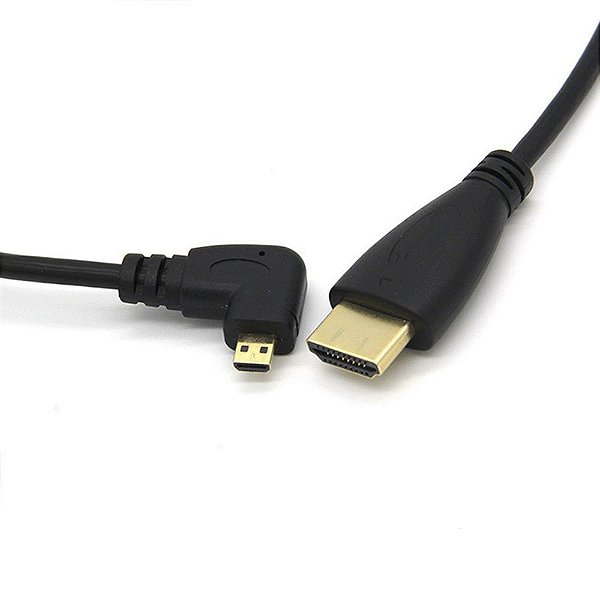 Cabo HDMI Para Micro HDMI em L De 50cm Para 1080p HDTV
