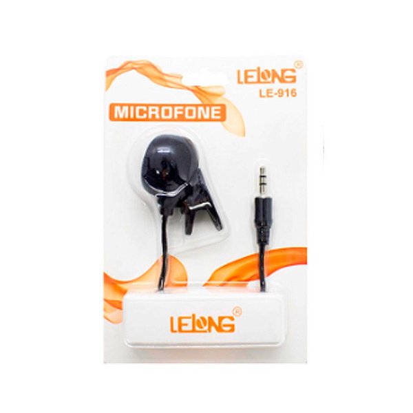 Microfone Lapela Profissional Para Câmera 1.5m LELONG LE-916