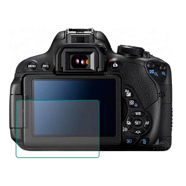 Película De Vidro Temperado Para Câmera Canon T5i T6i T7i