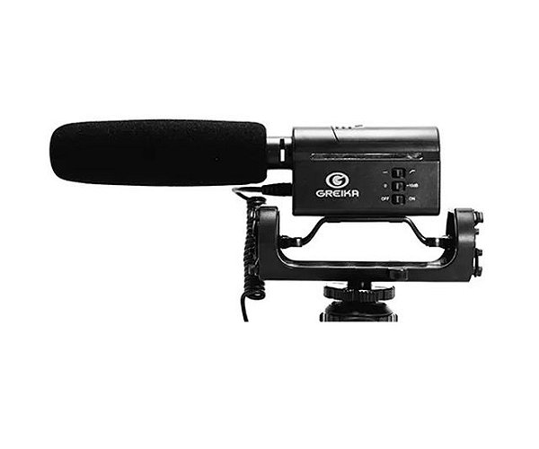 Microfone Direcional Condensador Para Câmeras Gk-sm10 Greika