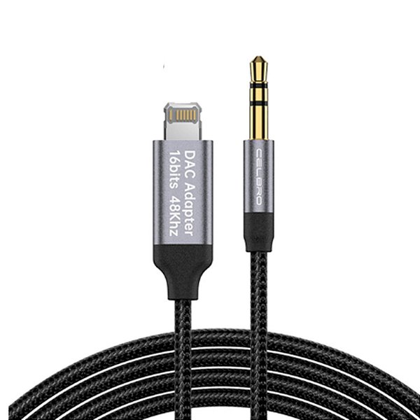Cabo P2 Áudio Para Iphone 14 13 12 Adaptador Lightning 0.5m
