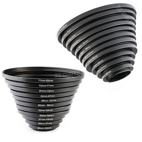 Anel Adaptador Step Up Para Filtros De Lente - 11 Peças