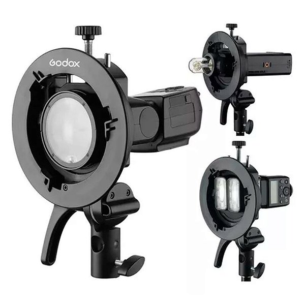 Suporte Flash Adaptador Bowens Godox S2 Para V1 Ad200 Ml60