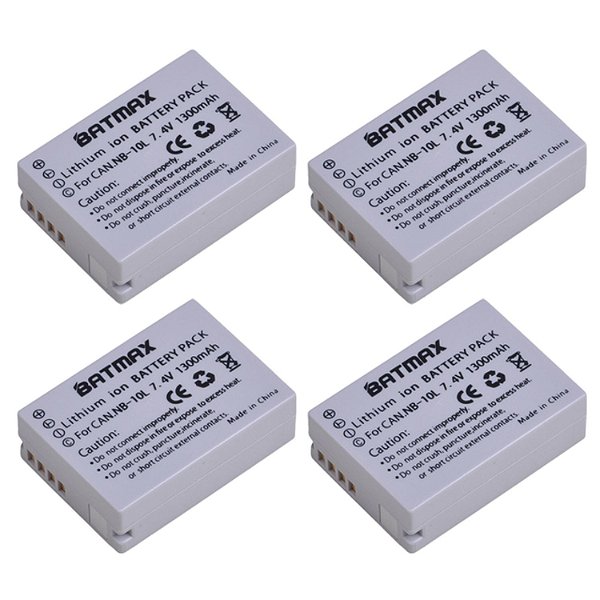 Kit 4 Bat.eria Nb-10l Batmax P/ Canon Sx40hs Sx50 Sx60