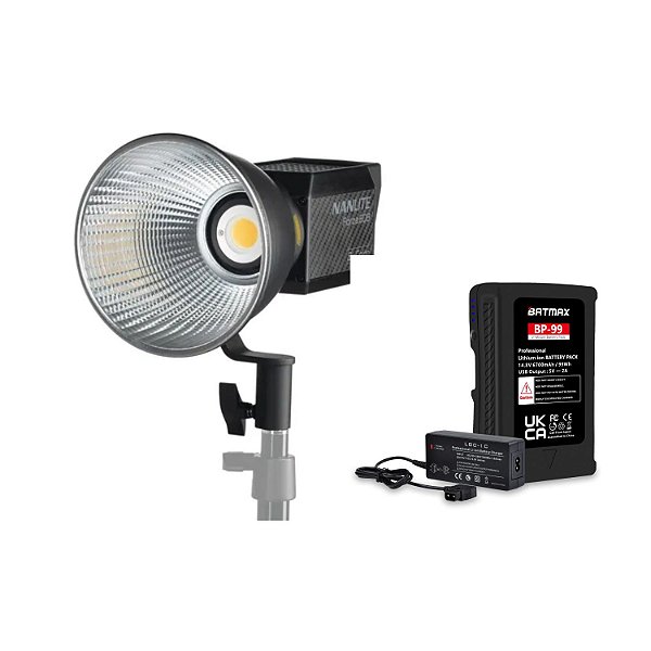 Nanlite Forza 60b Bi-color Led + Bat.eria V mount Batmax