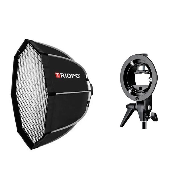 Octabox Triopo 65cm Bowens + Adaptador Para Flash Speedligth