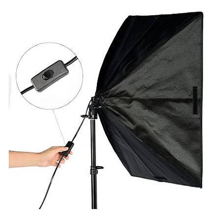 Softbox Difusor 50x70 - Soquete E27 Bocal Simples Com Bolsa