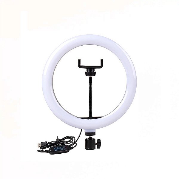 Ring Light Greika Cl-12 Com 1 Suportes Para Celular