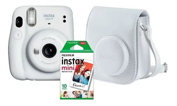 Kit Câmera Instax Mini 11 Com Pack 10 Fotos E Bolsa - BRANCO