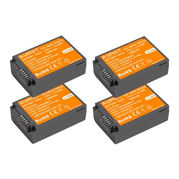 4x Bateria En-el25 Para Câmera Filmadora Nikon Z50 Z30 Zfc