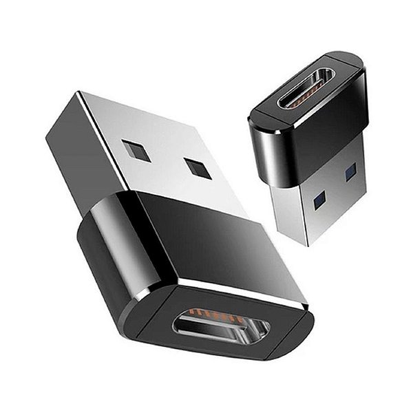 Adaptador USB Tipo C Fêmea Para USB 2.0 Macho