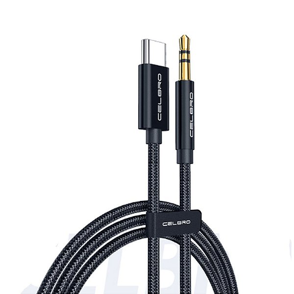 Cabo Adaptador Auxiliar USB C - P2  Áudio 3.5mm Para Celular