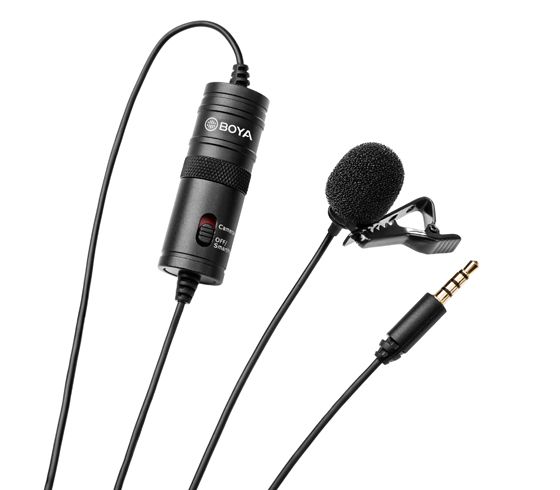 Microfone Boya BY-M1 condensador omnidirecional preto