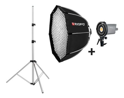 Softbox Octabox Triopo 120cm + Grid + Adaptador Bowen+ Tripé