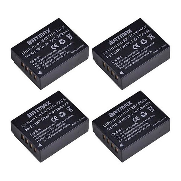 Kit 4 Bateria Fujifilm Np-w126 X-t3 X-t2 X-t1