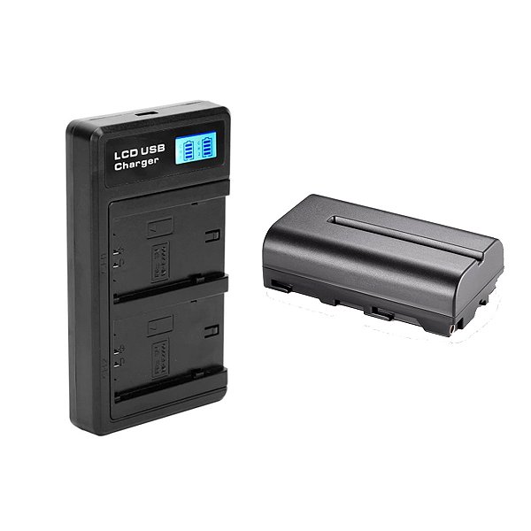Kit Bateria Para Led NP-570 2600mAh BestBattery + Carregador