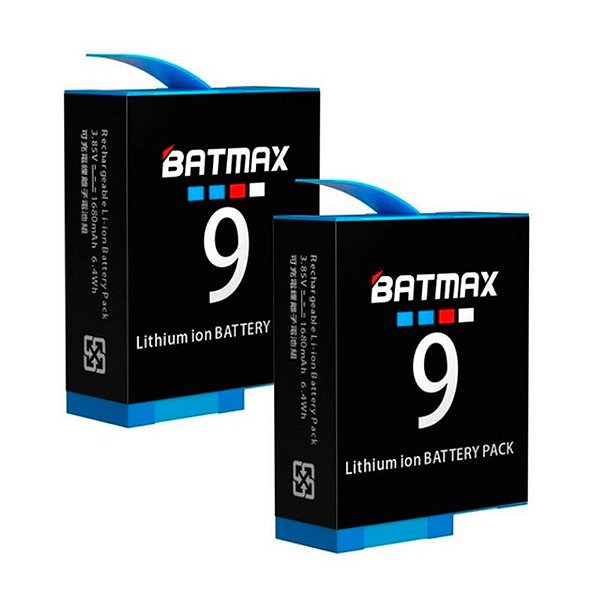 Kit 2 Bat Eria Gopro Batmax Hero 9 E 10 - Pronta Entrega