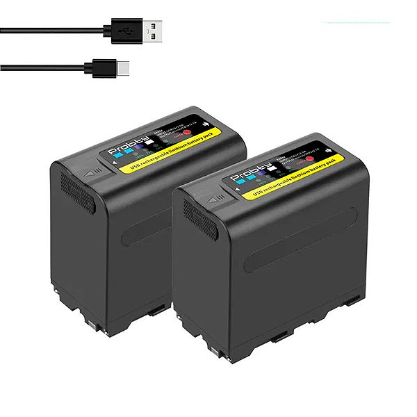 Kit 2 Baterias F980 Np-f970 10800mah - Probty Powerbank Usb