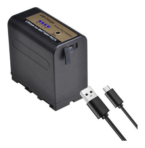 Bateria Np-f960 F970 7800mah Batmax Usb Recarregável Led